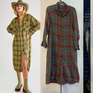 CP Shades Plaid Maxi Top